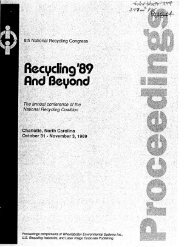 Recycling '89 And Beyond - infoHouse