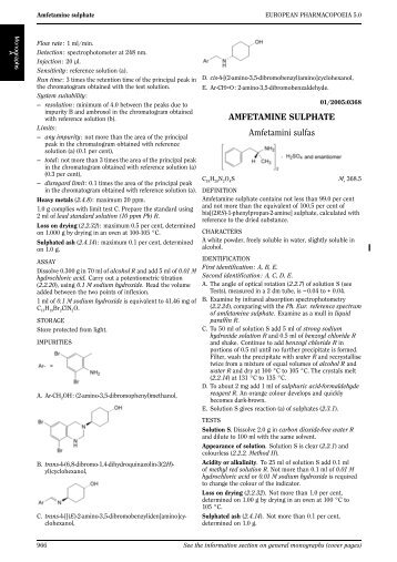 AMFETAMINE SULPHATE Amfetamini sulfas