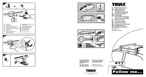 thule racks 477 short roof adapter installation instructions manual