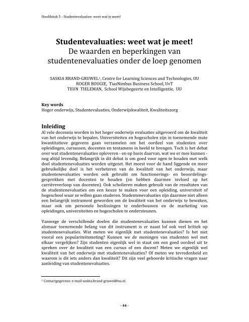 Onderwijskundig Leiderschap - DSpace at Open Universiteit