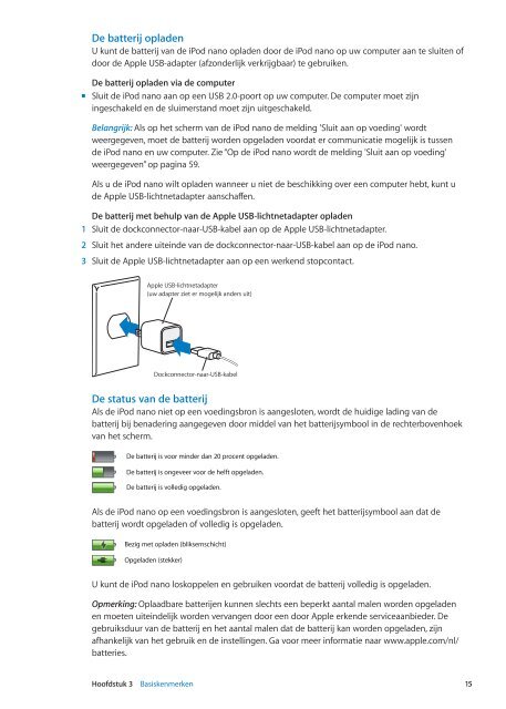 iPod nano-gebruikershandleiding - Support - Apple