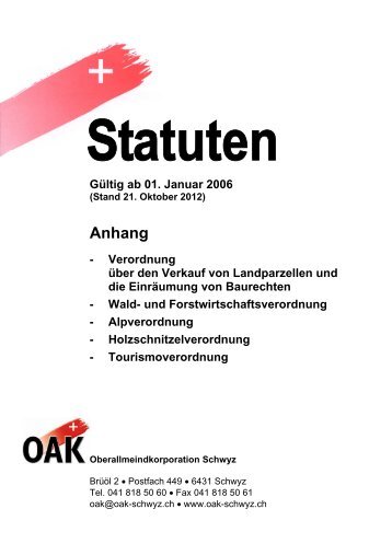 Anhang - OAK Oberallmeindkorporation Schwyz