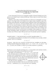 Samenvatting behorende bij het proefschrift Modular Forms of ...