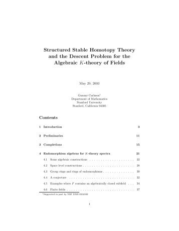 Structured Stable Homotopy Theory and the Descent Problem for ...