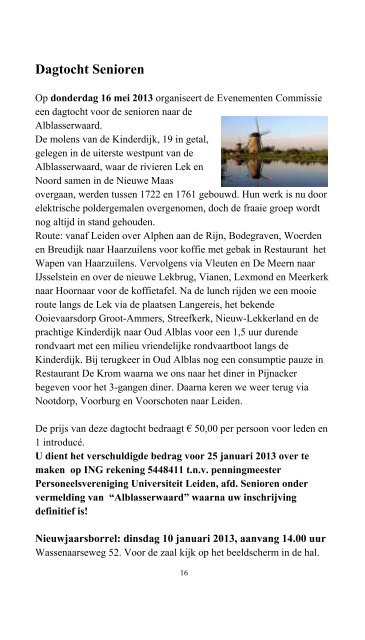 Nieuwsbrief nr. 1 Januari 2013 - Universiteit Leiden