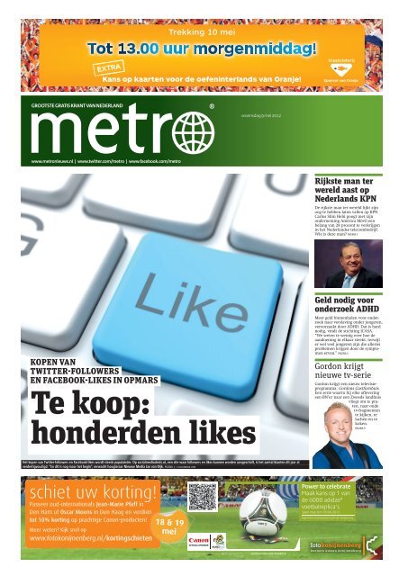 Te koop: honderden likes - Metro