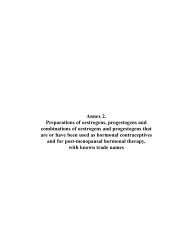 Annex 2. Preparations of oestrogens, progestogens and ...