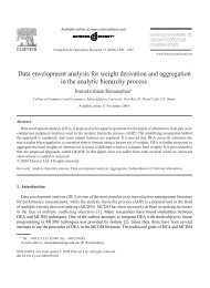 Data envelopment analysis for weight derivation and aggregation in ...