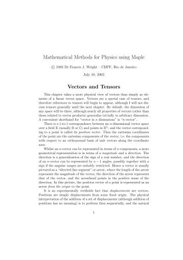 Mathematical Methods for Physics using Maple ... - Google Sites