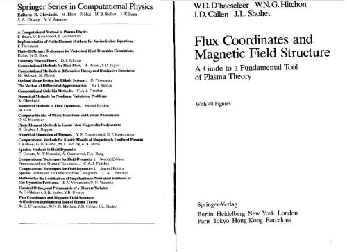 Flux Coordinates and Magnetic Field Structure - University of ...