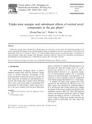 Triplet-state energies and substituent effects of excited aroyl ...