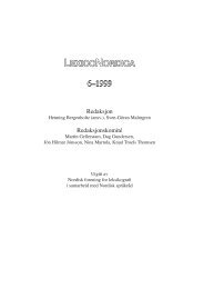 exico ordica - Nordisk Sprogkoordination