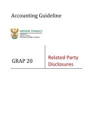 Accounting Guideline GRAP 20 Related Party Disclosures