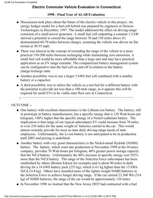 Evaluation of Electric Vehicles as an Alternative for Work Trip and ...