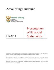 Accounting Guideline GRAP 1 Presentation of Financial Statements