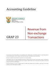 Accounting Guideline GRAP 23 Revenue from Non-exchange ...