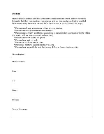 Memo Format - MIT OpenCourseWare