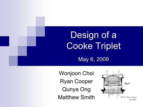 Design of a Cooke Triplet - MIT OpenCourseWare