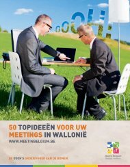 50 TOPIDEEËN VOOR UW MEETINGS IN WALLONIË - opt