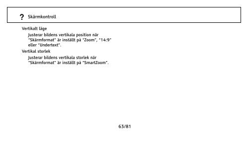 1/81 Innehållsförteckning Kontroller och indikatorer på fjärrkontroll ...