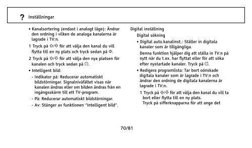 1/81 Innehållsförteckning Kontroller och indikatorer på fjärrkontroll ...