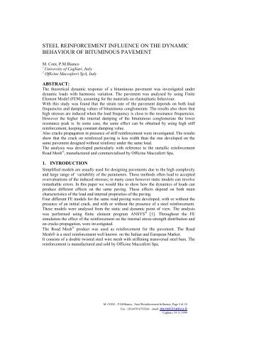 steel reinforcement influence on the dynamic behaviour of ...