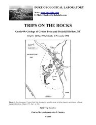 Geology of Croton Point and Peekskill Hollow, NY - People Page