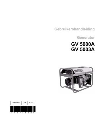 GV 5000A GV 5003A - Wacker Neuson