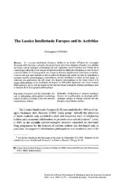 The Lessico Intellettuale Europeo and its Activities - Université de ...