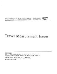 Travel Measurement Issues - National Transportation Library