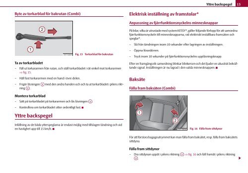 ŠkodaSuperb TILLÄGG TILL INSTRUKTIONSBOKEN - Media Portal ...