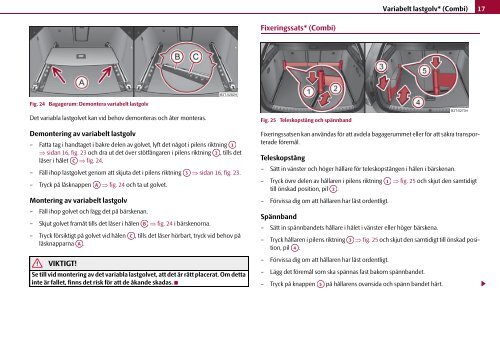 ŠkodaSuperb TILLÄGG TILL INSTRUKTIONSBOKEN - Media Portal ...