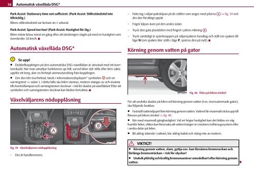 ŠkodaSuperb TILLÄGG TILL INSTRUKTIONSBOKEN - Media Portal ...