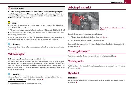 ŠkodaSuperb TILLÄGG TILL INSTRUKTIONSBOKEN - Media Portal ...