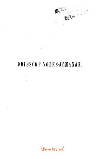 FRIBSGHfi VOIKS-ALIANAK. - Tresoar
