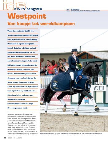 Westpoint; van koopje tot wereldkampioen - Mijn KWPN