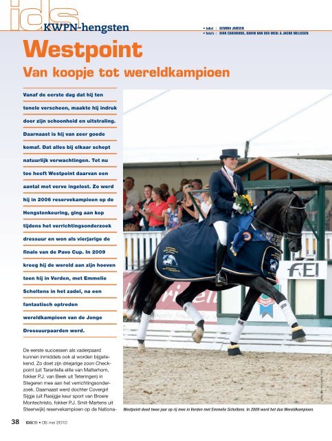 Westpoint; van koopje tot wereldkampioen - Mijn KWPN