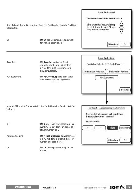 GEBRAUCHS- ANLEITUNG - Somfy