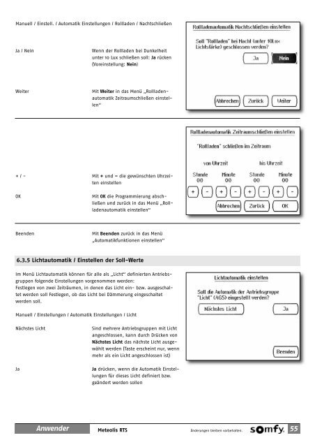 GEBRAUCHS- ANLEITUNG - Somfy