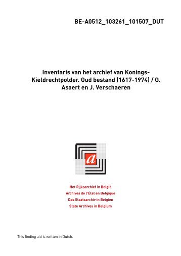 Konings-Kieldrechtpolder 0000 - Zoeken in het Rijksarchief in België