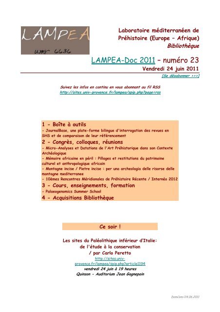 LAMPEA-Doc 2011 – numéro 23