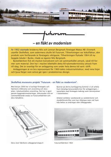 “Futurum – en fläkt av modernism”. - Skellefteå museum
