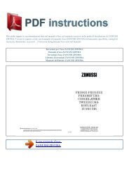 Istruzioni per l'uso ZANUSSI ZI9330A - ISTRUZIONI PDF