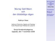 Murray Gell-Mann och den åttafaldiga vägen