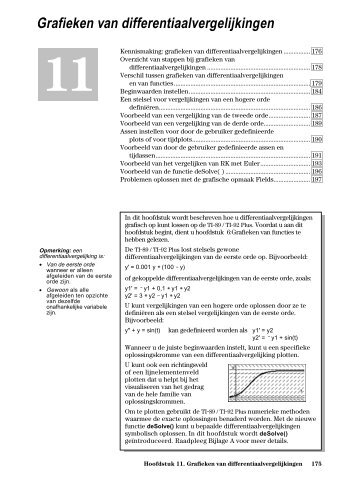 Hoofdstuk 11. Grafieken van differentiaalvergelijkingen - SmartData