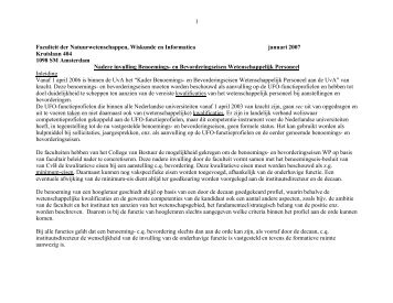 FNWI scope & requirements