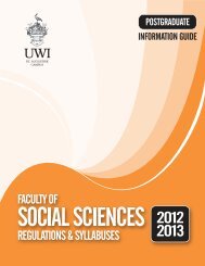 Faculty Booklet - The University of the West Indies, St. Augustine ...