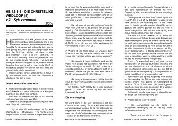 HB 12:1-3 - DIE CHRISTELIKE WEDLOOP [5] v.2 - Kyk ... - Clover