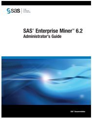 SAS Enterprise Miner 6.2: Administrator's Guide