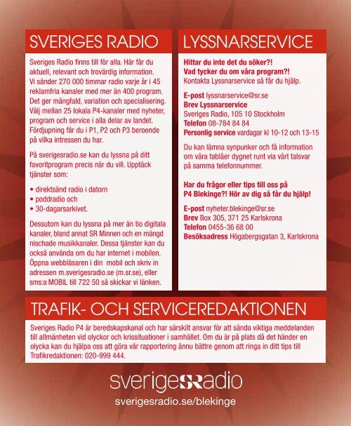 P4 Blekinge (pdf) - Sveriges Radio